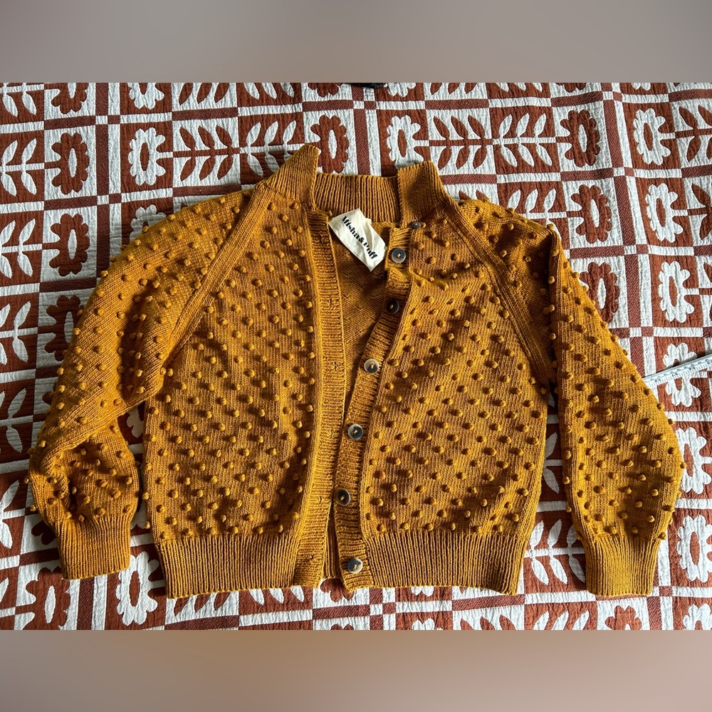 Misha & Puff popcorn cardigan in cotton size L